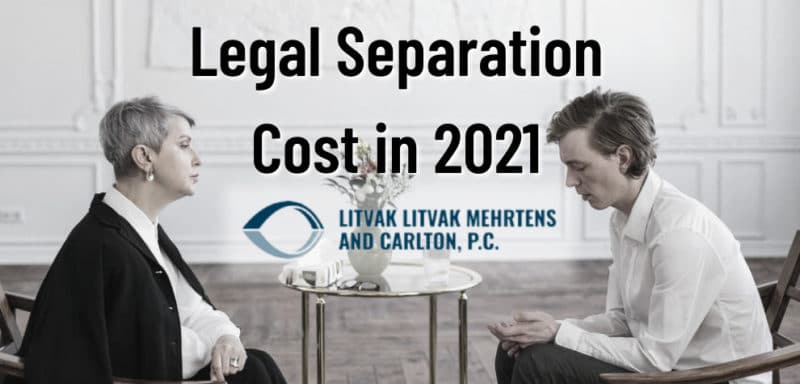 legal separation cost in 2021